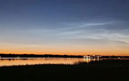 Ночь, Серебристые облака, Фото
