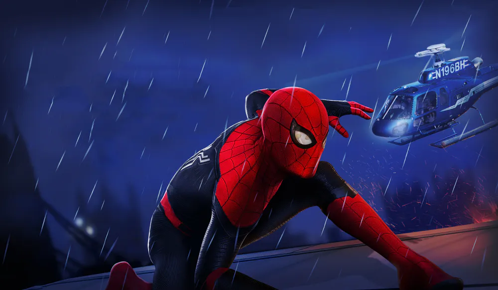 Wallpaper Spider Man Far From Home 1366x768