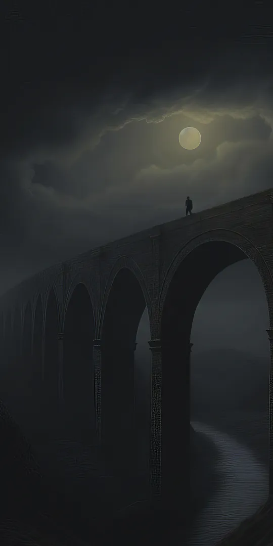 Phone wallpaper: Man on the bridge