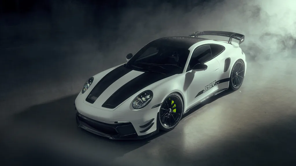 Обои на рабочий стол: Белый Porsche 911