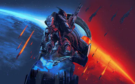 Mass Effect, Космос, Научная фантастика, Космический экипаж, Инопланетяне, Звездный флот, Планета, Космические корабли