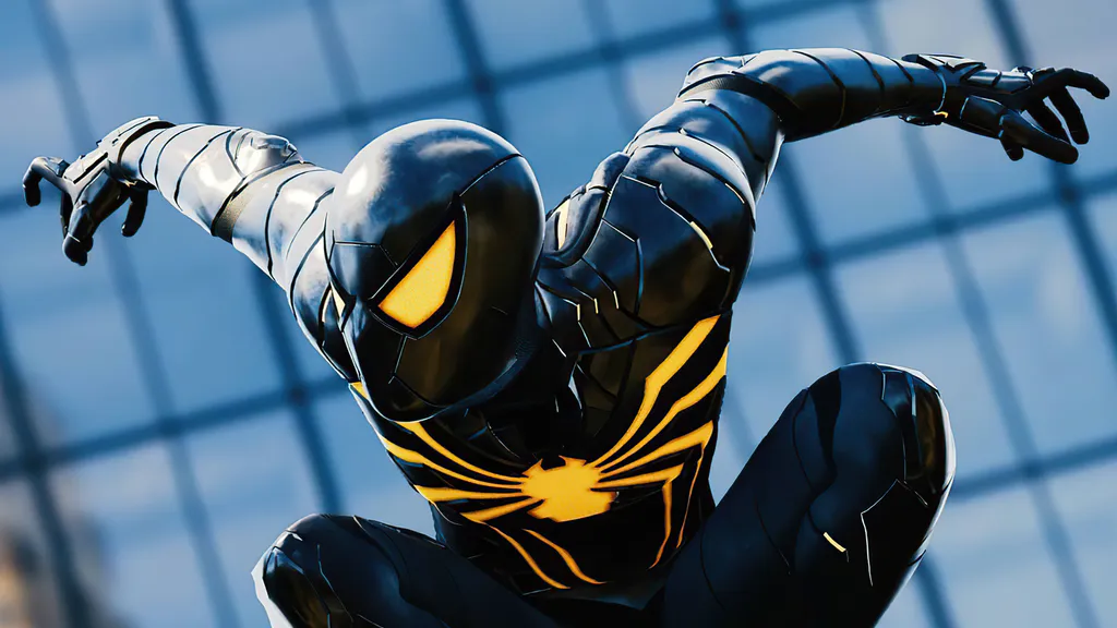 Обои на рабочий стол: Черный костюм Spider Man