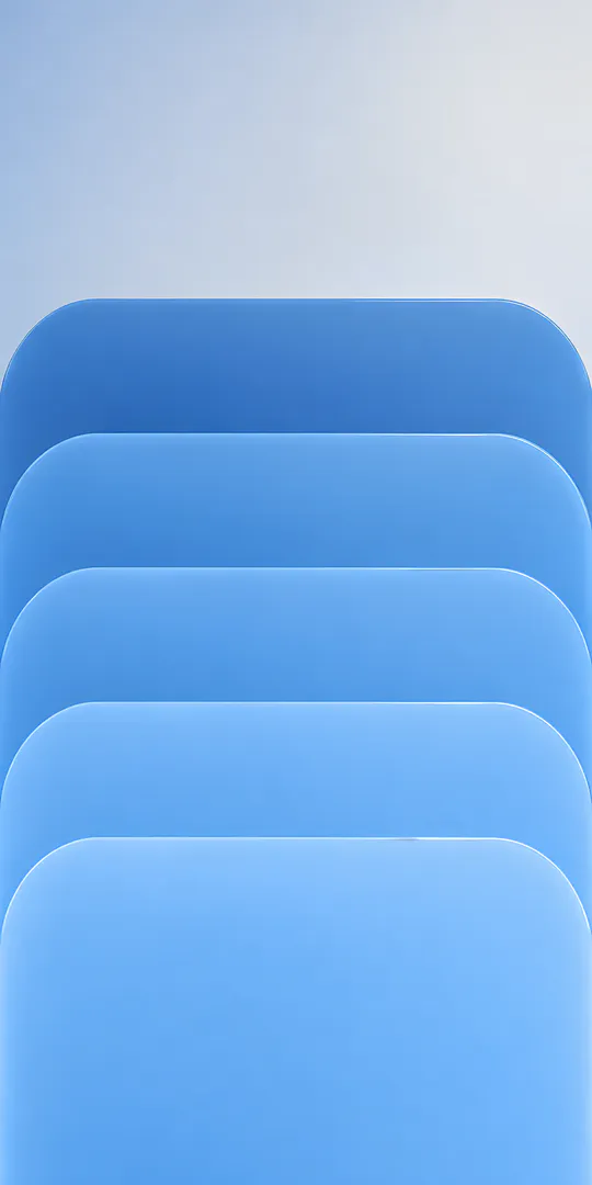 Phone wallpaper: Blue rounded layers