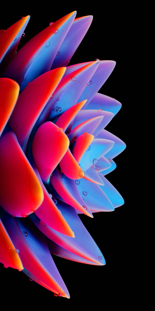 Phone wallpaper: Neon abstract flower