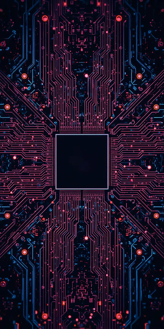 Обои на телефон: Неоновый процессор
