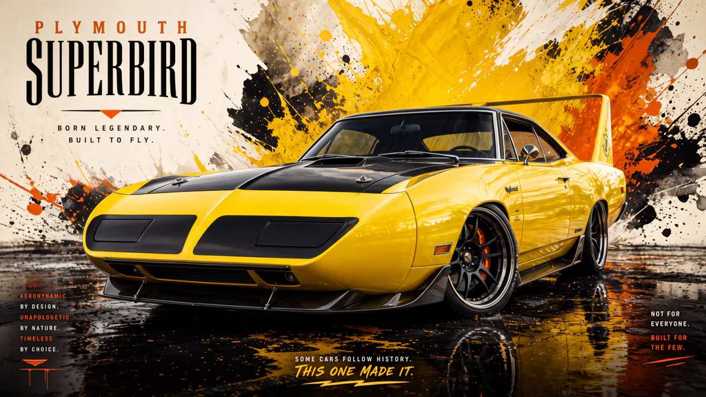 Обои на рабочий стол: Плакат Плимута Superbird