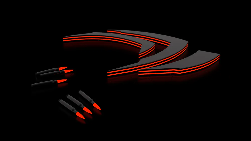 Wallpaper Black Red Nvidia 1920x1080