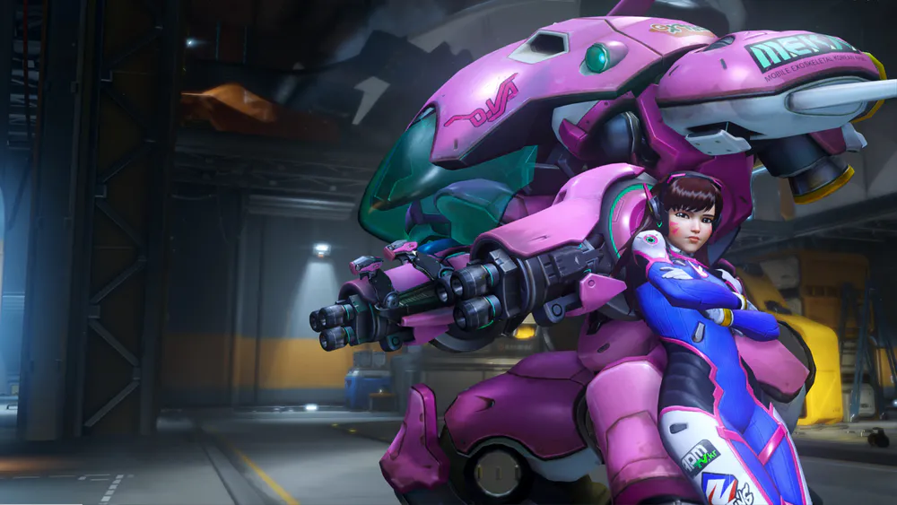 Wallpaper D Va Overwatch 1366x768