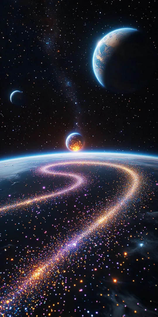 Обои на телефон: Космический путь звездной пыли