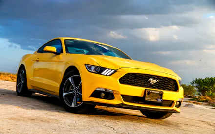 Ford, Mustang, Yellow, Car