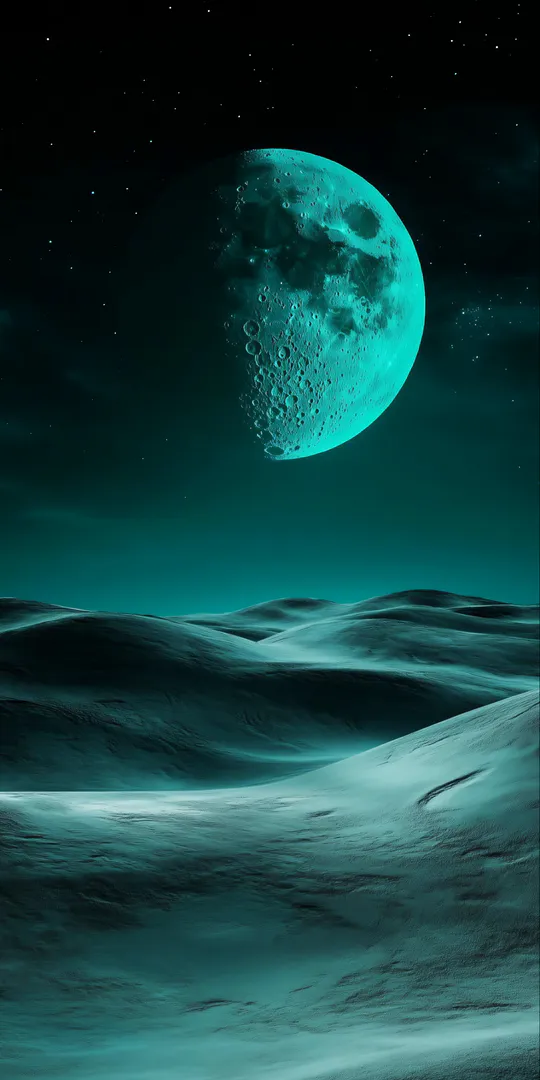 Обои на телефон: Места в изумрудном небе