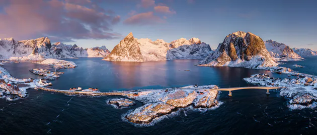 Winter, Sea, Sky, Clouds, Light, Snow, Landscape, Mountains