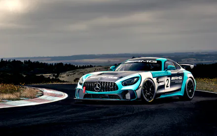 Mercedes AMG GT, AMG GT3, Гоночный автомобиль, Автоспорт, Гоночная трасса, Гоночный, Спорткар, Трек