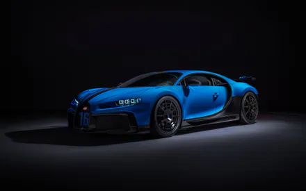 Bugatti, Supercar, Sports Car, Automobile, Side View, Blue