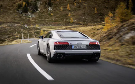 Audi, Скорость, Суперкар, Audi R8, Вид сзади, Coupe, V10, 2020