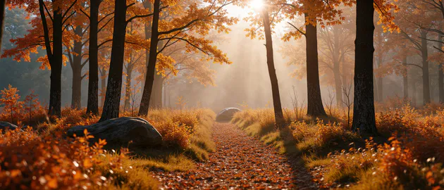 Autumn Path, Autumn, Forest, Trees
