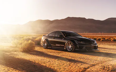 Дизайн, Стиль, Фон, Пустыня, Mercedes, Автомобиль, Лучи света