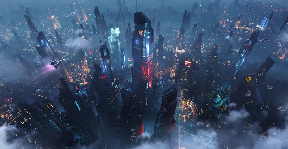 Wallpaper Cyberpunk city 2560x1440