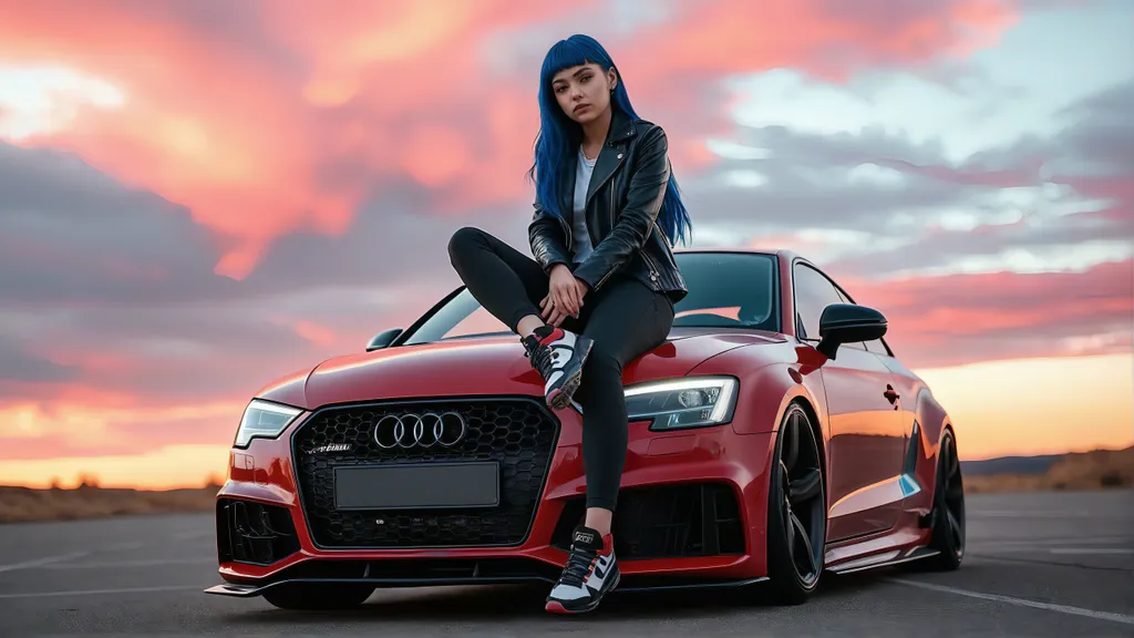Обои на рабочий стол: Audi and Girl