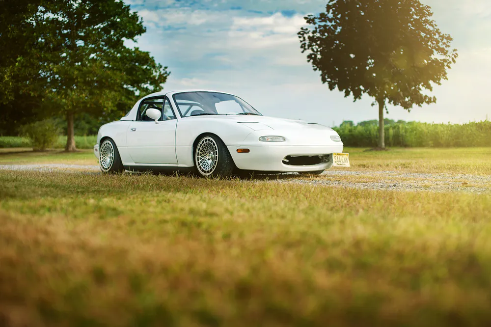 Wallpaper White Miata 1920x1080