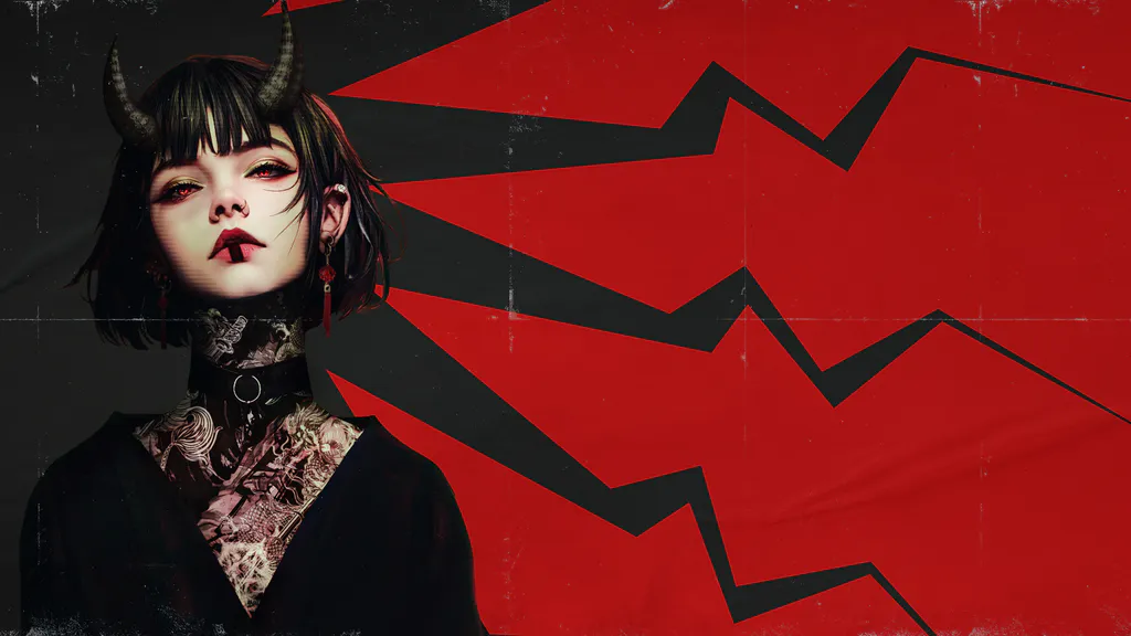 Обои на рабочий стол: Демоническая красавица