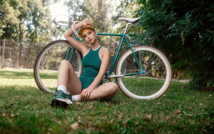 Portrait, Park, Summer, Rest, Athlete, Cap, Sneakers, Green Grass
