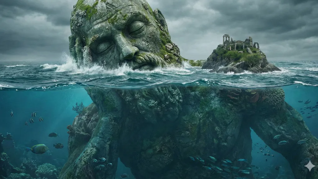 Обои на рабочий стол: Спящий морской титан