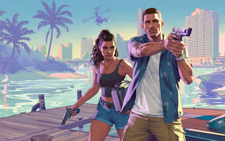 Grand Theft Auto, Gta Art, Weapons, Beach, Cityscape, Helicopter, Boat, Palm Trees, Police