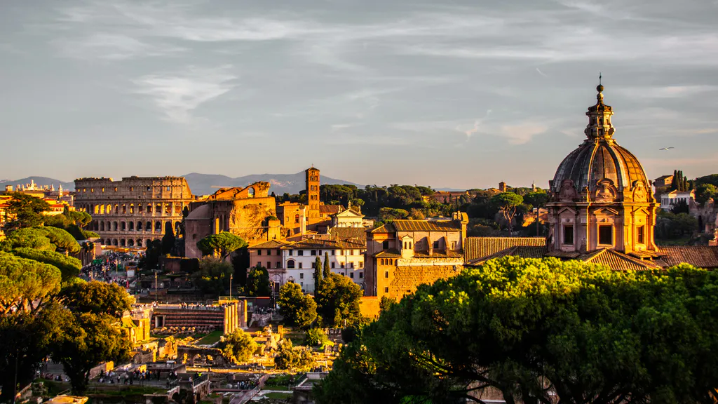 Desktop wallpaper: Evening in Rome