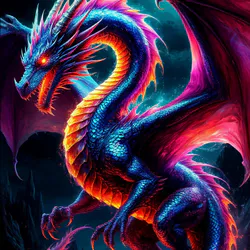 Дракон с огнем