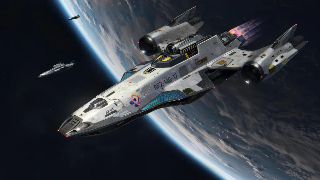 Обои на рабочий стол: Орбитальный фрегат