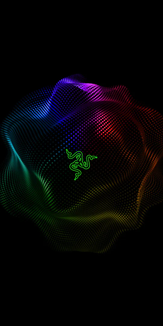 Шпалери на телефон: Неонова хвиля Razer