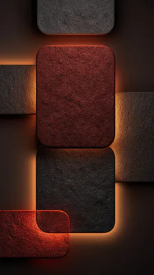 Геометрия, Текстура, Каменевидный, Подсветка, Красный, Оранжевый, Минимализм, AI Art