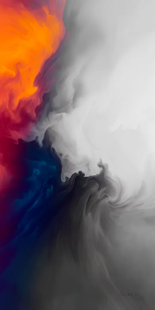 Обои на телефон: Абстрактные цветные волны