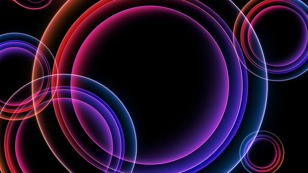 Шпалери для робочого столу: Неонові коли на чорному тлі.