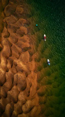 Вид з дрону, Сапборд, Вода, Побережжя, Піщане дно, Природа, Аерофото, Річка або озеро, Літній відпочинок, Природні шпалери