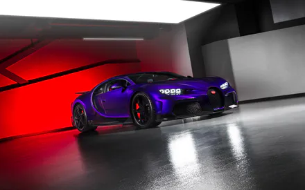 Bugatti Chiron, Supercar, Sportcar, Автомобіль, Фіолетовий автомобіль