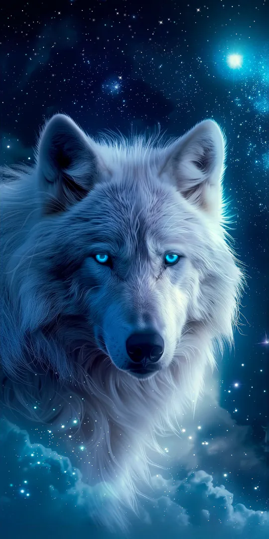 Phone wallpaper: White Wolf