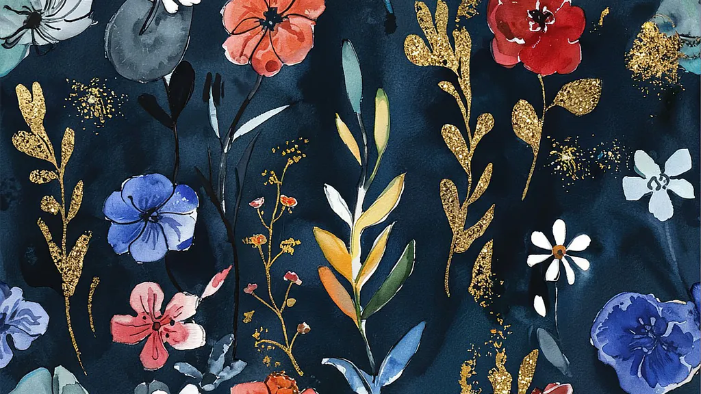 Обои на рабочий стол: Цветочный принт