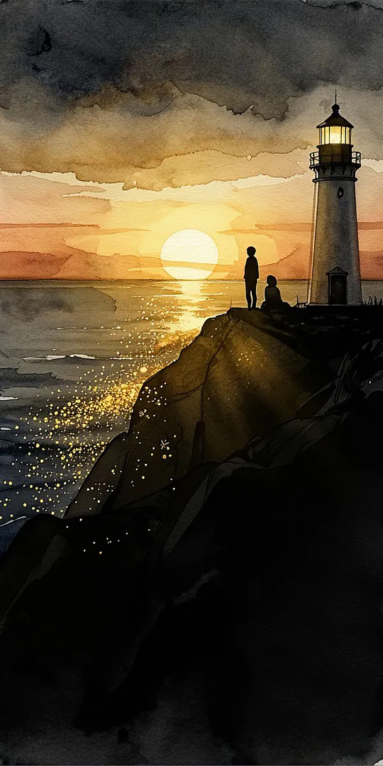 Обои на телефон: Закат на море