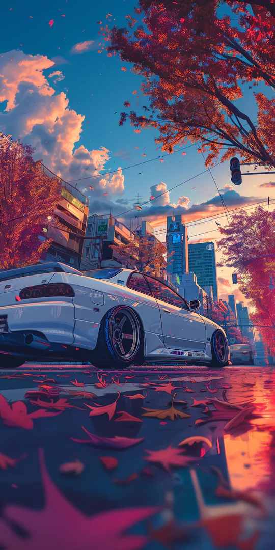 Phone wallpaper: Autumn drift