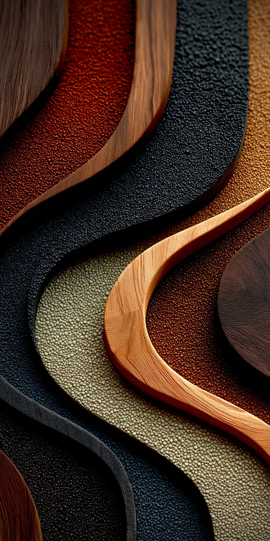 Phone wallpaper: Wooden waves