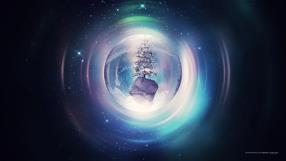 Wallpaper Happy Christmas Sphere 1440x900