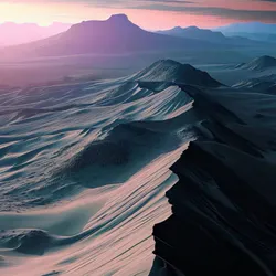 Mountain fjord under the clouds