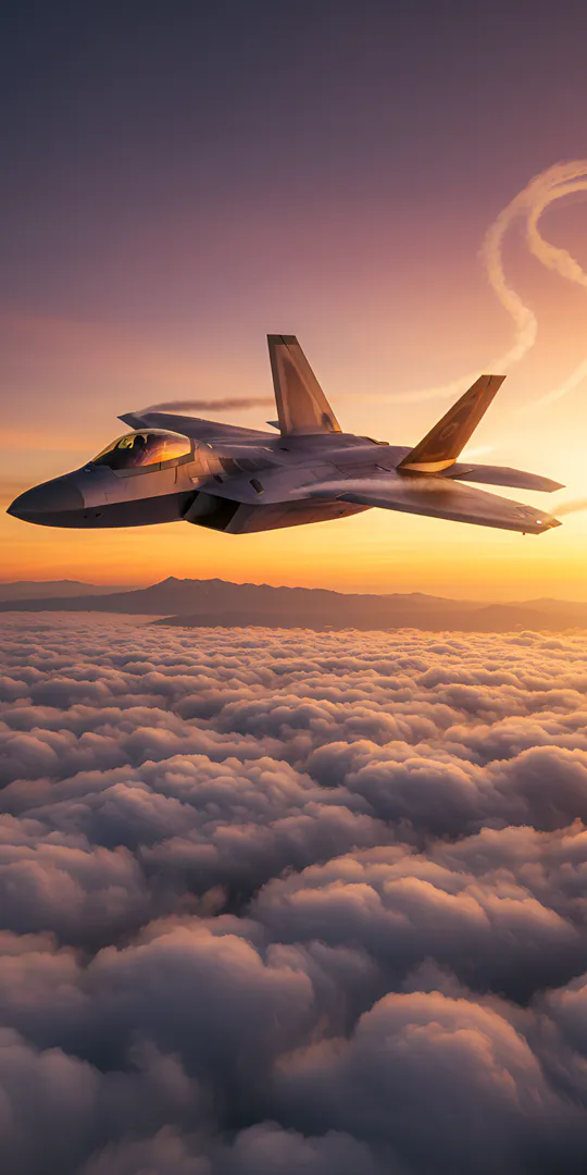 Шпалери на телефон: Політ F22 Raptor