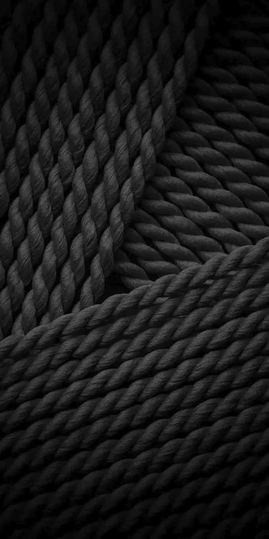 Обои на телефон: Черная текстура скрученных канатов