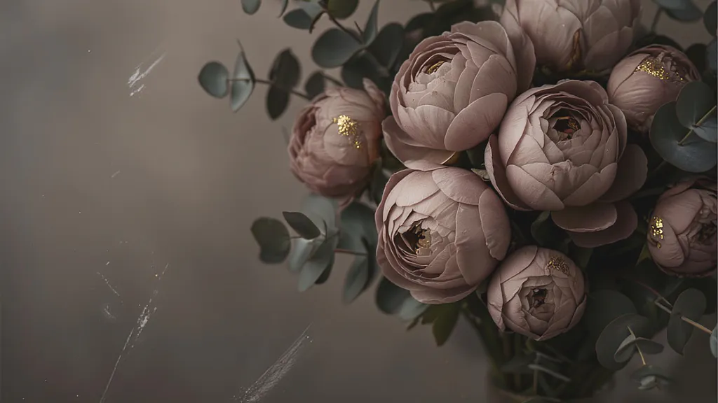 Desktop wallpaper: Bouquet of peonies