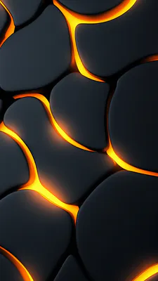 Абстракция, Свечение, Оранжевые линии, Темный фон, Минимализм, Контраст, Современный дизайн, Геометрия