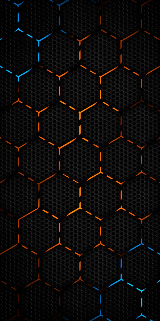 Обои на телефон: Темный узор техно с гексагональной сеткой