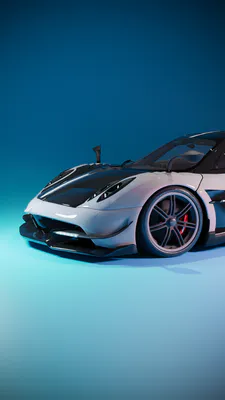 Авто, Суперкар, Гиперкар, Студийный рендер, Hi-tech, Минимализм, Синий фон, Карбон, Спортивный дизайн, 3D